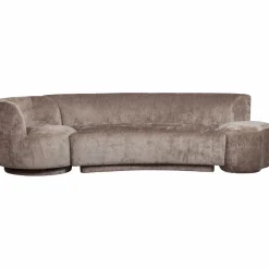 Woood Combi-popular: bankje + fauteuil + poef taupe Online