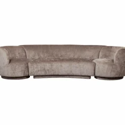 Woood Combi-popular: bankje + fauteuils taupe New