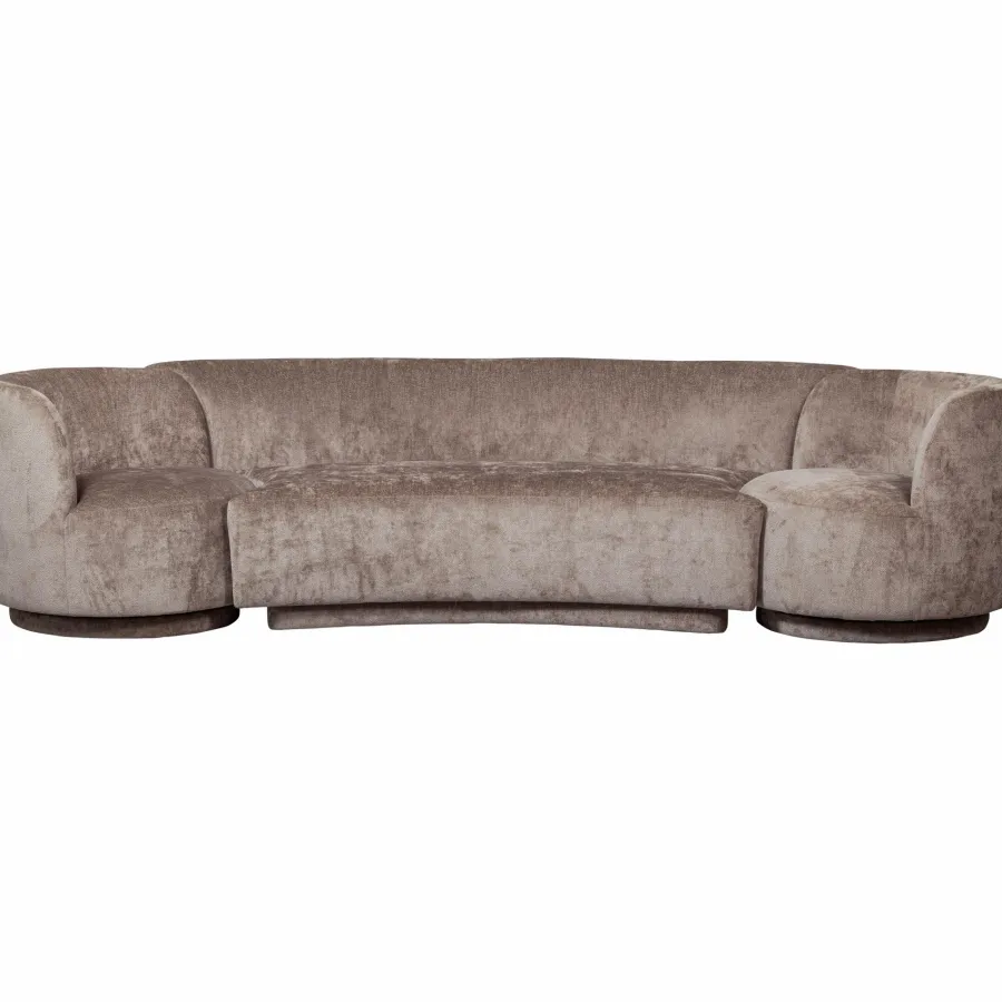 Woood Combi-popular: bankje + fauteuils taupe New