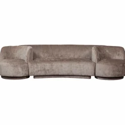 Woood Combi-popular: bankje + fauteuils taupe New