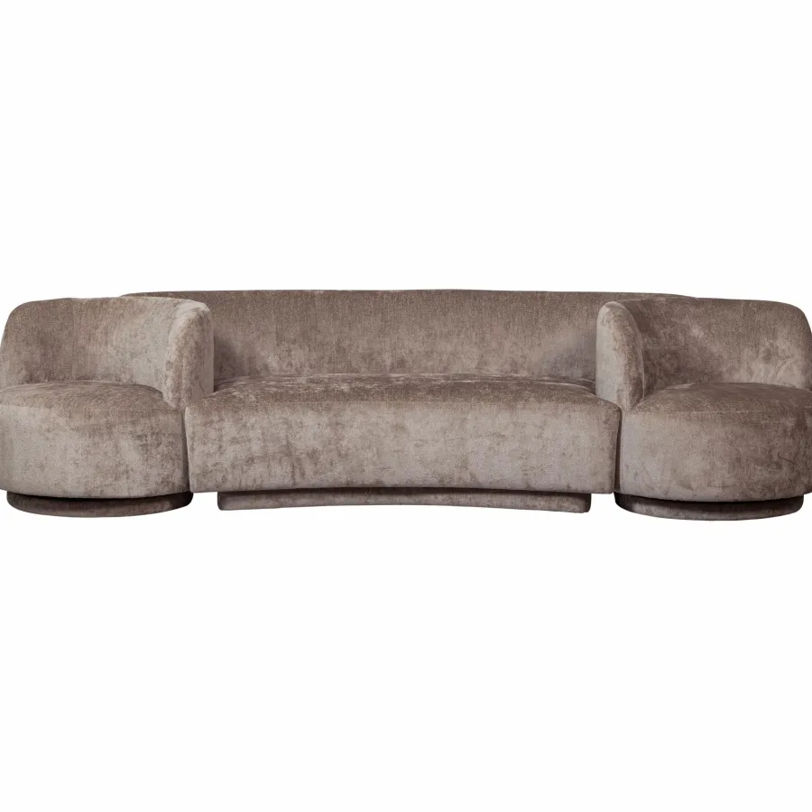 Woood Combi-popular: bankje + fauteuils taupe New