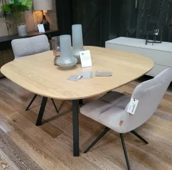 Woood Combi-tablo: Organisch Eiken 130x130 & 2-standen Poot Vierk Online