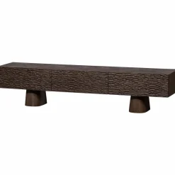 Woood Crumble carved tv meubel mango walnoot Clearance