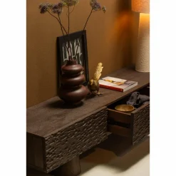 Woood Crumble carved tv meubel mango walnoot Clearance
