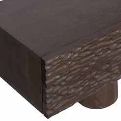 Woood Crumble carved tv meubel mango walnoot Clearance