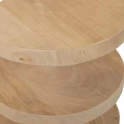 Woood Darren Halfronde Bijzettafel Mango Hout Naturel Hot