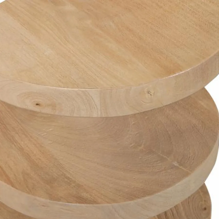 Woood Darren Halfronde Bijzettafel Mango Hout Naturel Hot