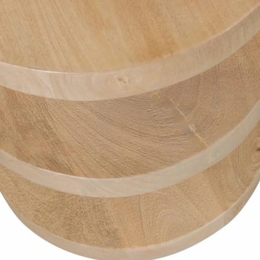 Woood Darren Halfronde Bijzettafel Mango Hout Naturel Hot