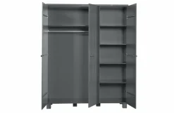 Woood Dennis 3-deurs Kast Grenen Steel Grey Geborsteld [fsc] New