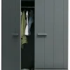 Woood Dennis Kast Met Laden Grenen Steel Grey Geborsteld [fsc] New