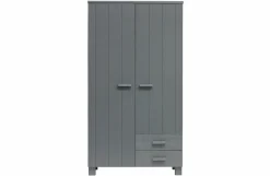 Woood Dennis Kast Met Laden Grenen Steel Grey Geborsteld [fsc] New