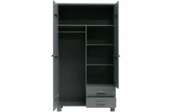 Woood Dennis Kast Met Laden Grenen Steel Grey Geborsteld [fsc] New