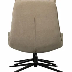 Woood Draaifauteuil Kube met hocker naturel Best