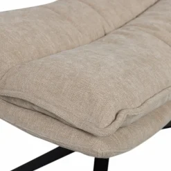 Woood Draaifauteuil Kube met hocker naturel Best