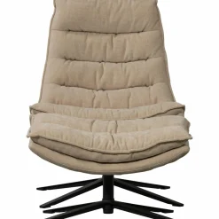 Woood Draaifauteuil Kube met hocker naturel Best