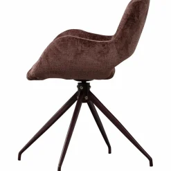 Woood Eliva eetkamerstoel structure velvet paars - set van 2 Online