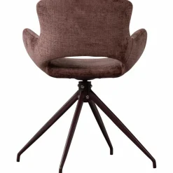 Woood Eliva eetkamerstoel structure velvet paars - set van 2 Online