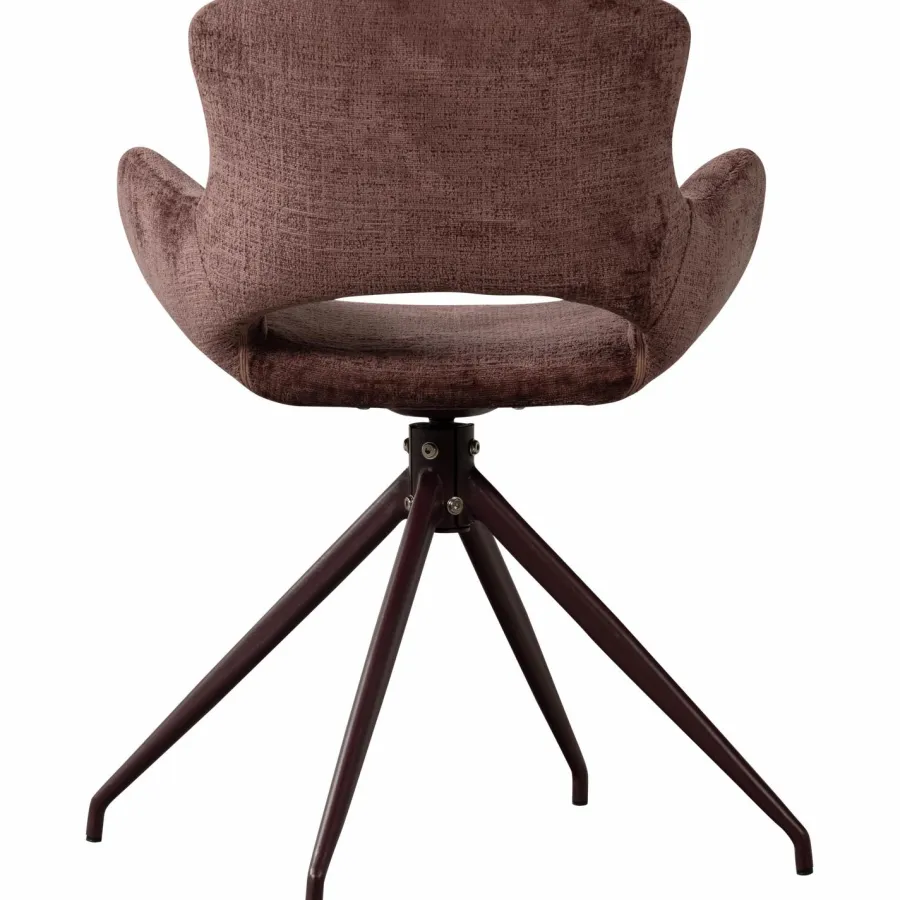 Woood Eliva eetkamerstoel structure velvet paars - set van 2 Online