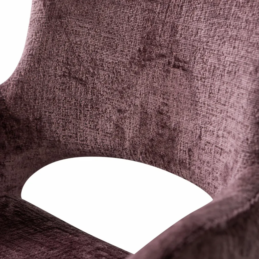 Woood Eliva eetkamerstoel structure velvet paars - set van 2 Online
