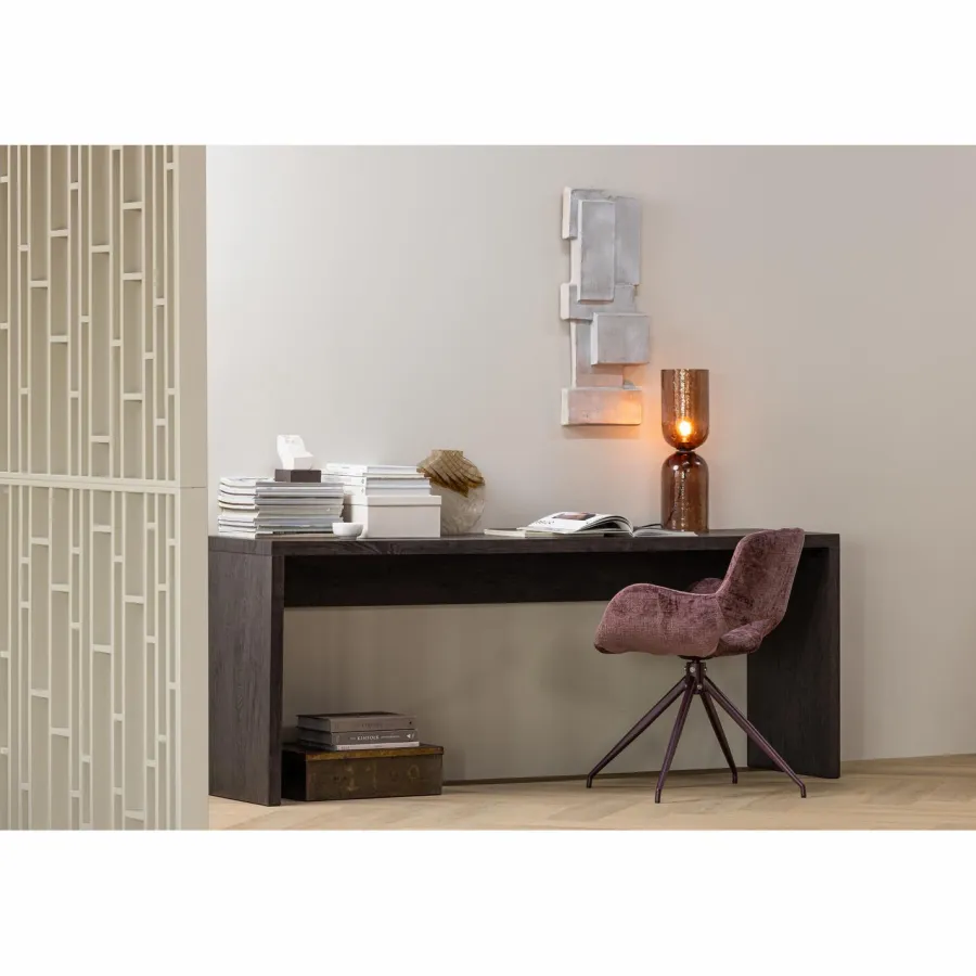 Woood Eliva eetkamerstoel structure velvet paars - set van 2 Online