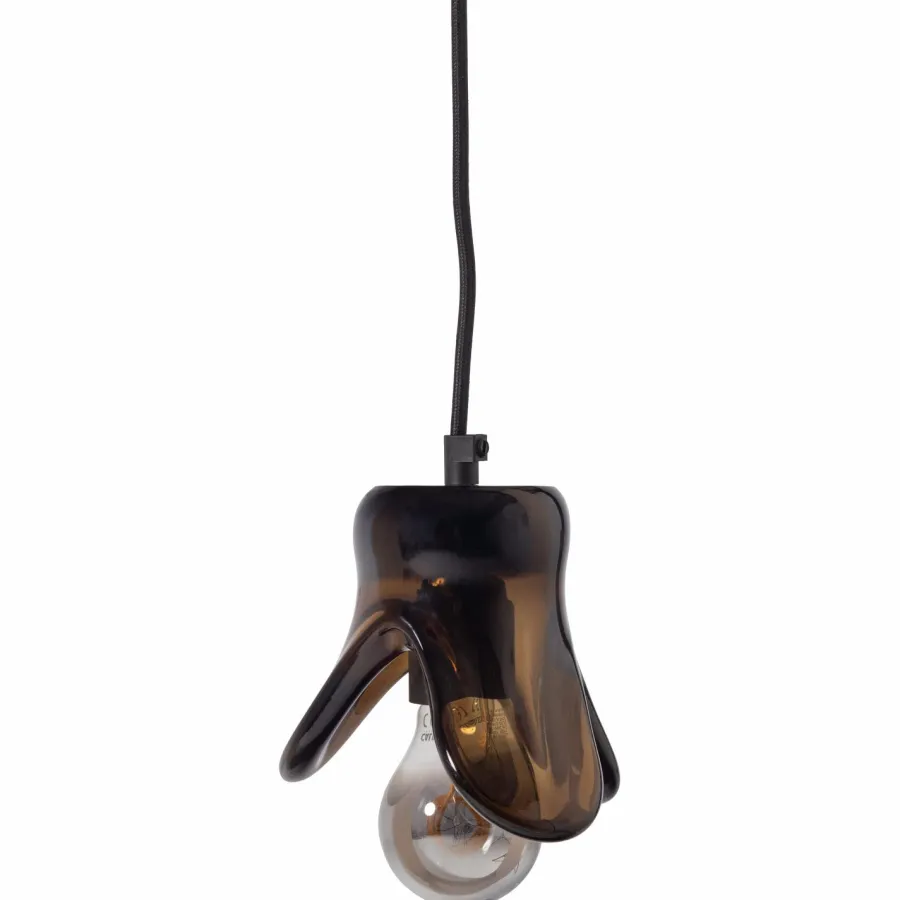 Woood Elle hanglamp klein glas bruin Online