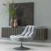 Woood Elvi Draaifauteuil Chenille Structuur Lichtgrijs