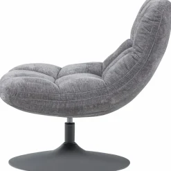 Woood Elvi Draaifauteuil Chenille Structuur Lichtgrijs