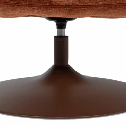 Woood Elvi Draaifauteuil Chenille Structuur Roestbruin New