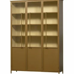 Woood Exhibit vitrinekast XL metaal honinggeel Outlet