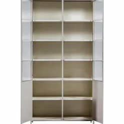 Woood EXHIBIT XL 2-deurs vitrinekast metaal zand Clearance