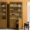 Woood EXHIBIT XL 2-deurs vitrinekast metaal honinggeel Sale