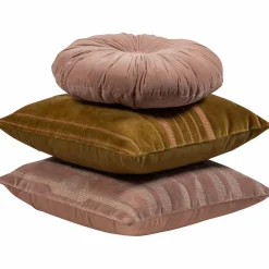 Woood Feis kussens velvet roze/naturel - set van 3 Discount