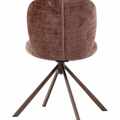 Woood Femke Eetkamerstoel Chenille Bruin Outlet