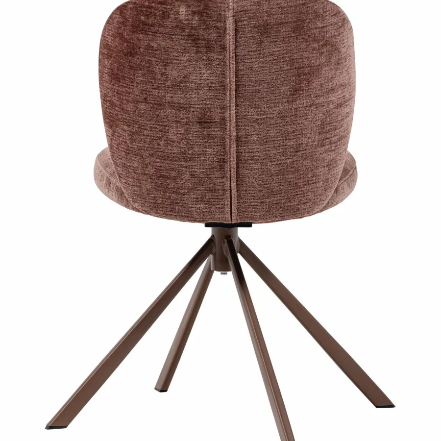 Woood Femke Eetkamerstoel Chenille Bruin Outlet