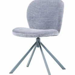 Woood Femke Eetkamerstoel Chenille Blauw Clearance