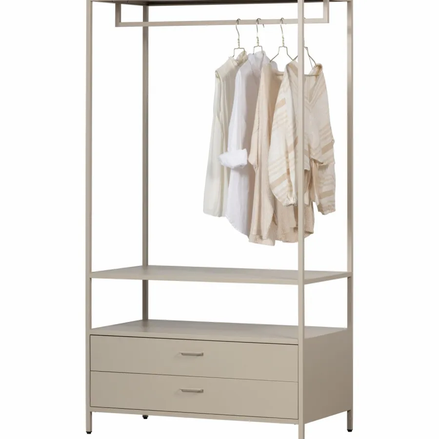Woood Ferris open kledingkast 100 cm metaal zand Outlet