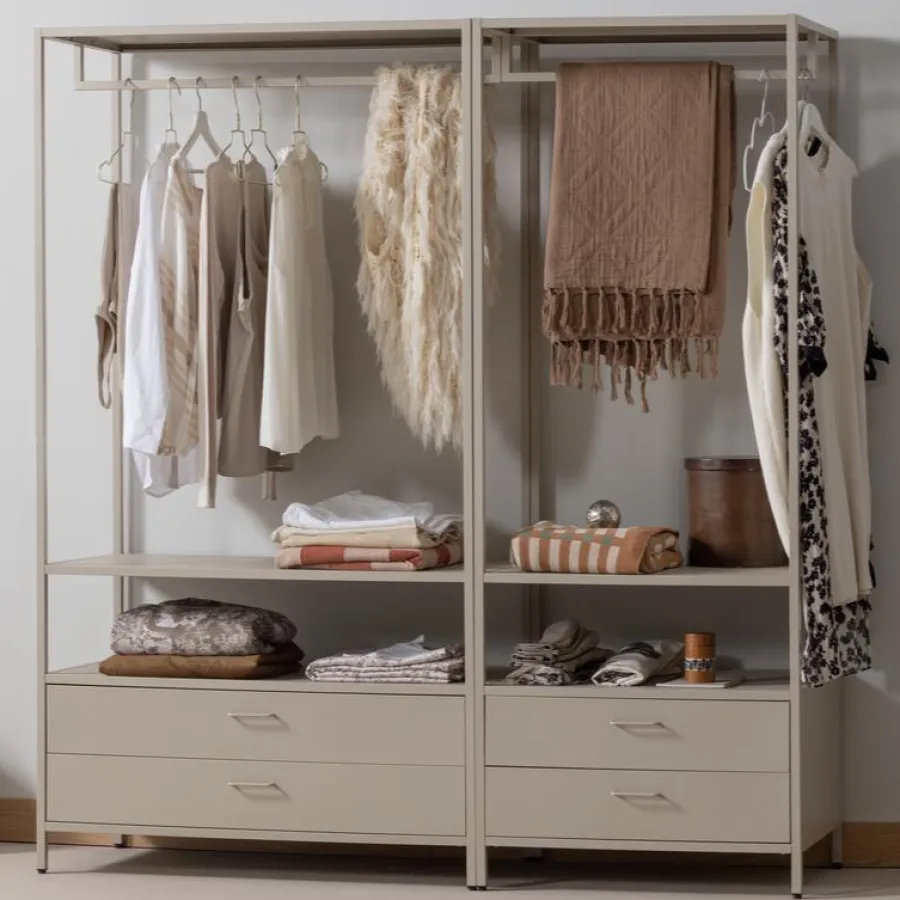 Woood Ferris open kledingkast 100 cm metaal zand Outlet