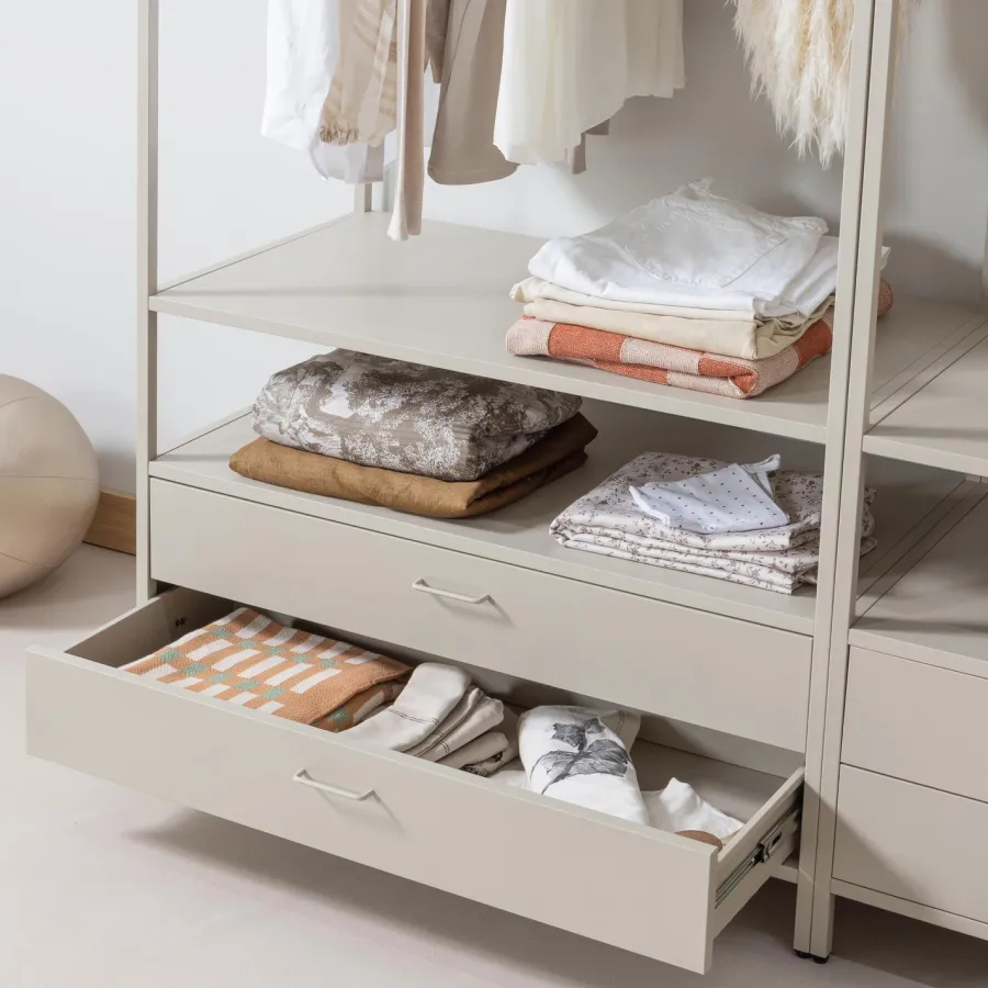 Woood Ferris open kledingkast 100 cm metaal zand Outlet
