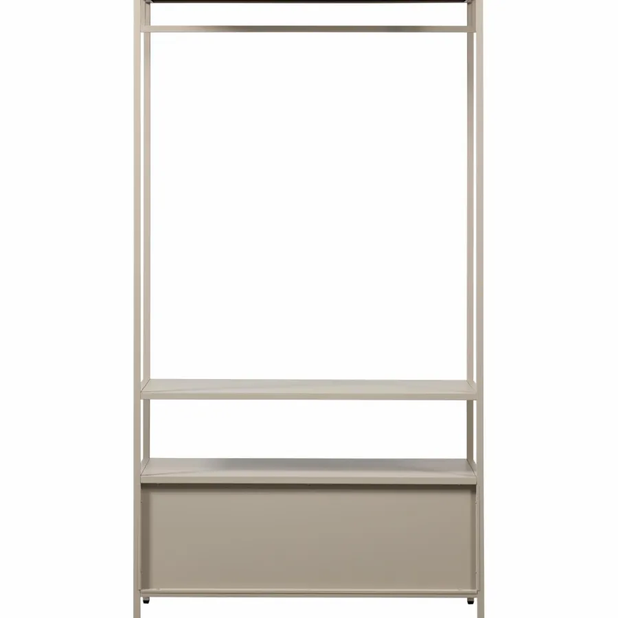 Woood Ferris open kledingkast 100 cm metaal zand Outlet