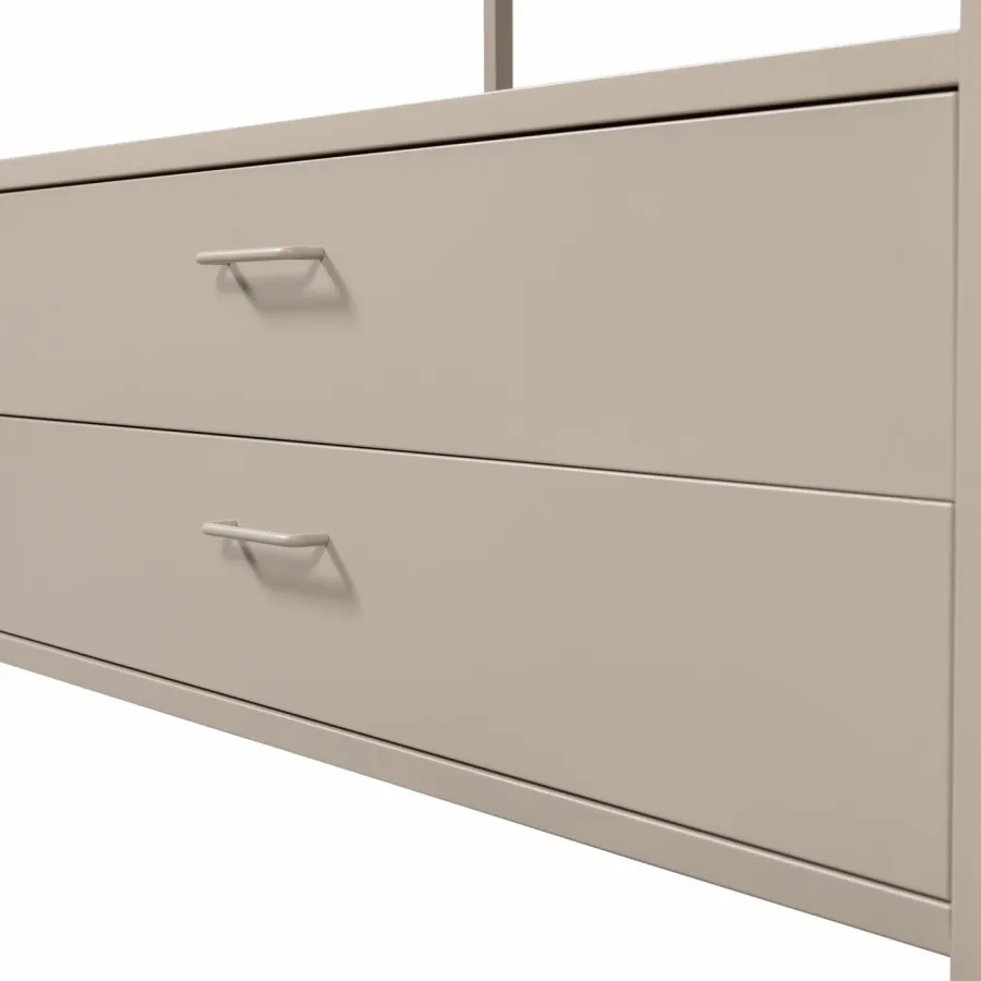 Woood Ferris open kledingkast 100 cm metaal zand Outlet