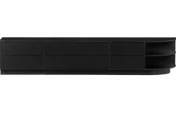 Woood Finca Tv Meubel Rond Rechts 78 Cm Grenen Zwart [fsc] New