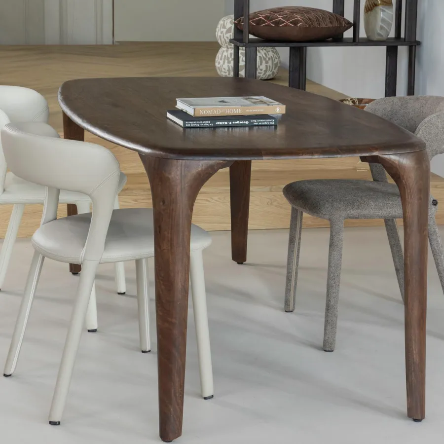Woood Fiore Eettafel Mango Hout Donkerbruin 190x95 Cm