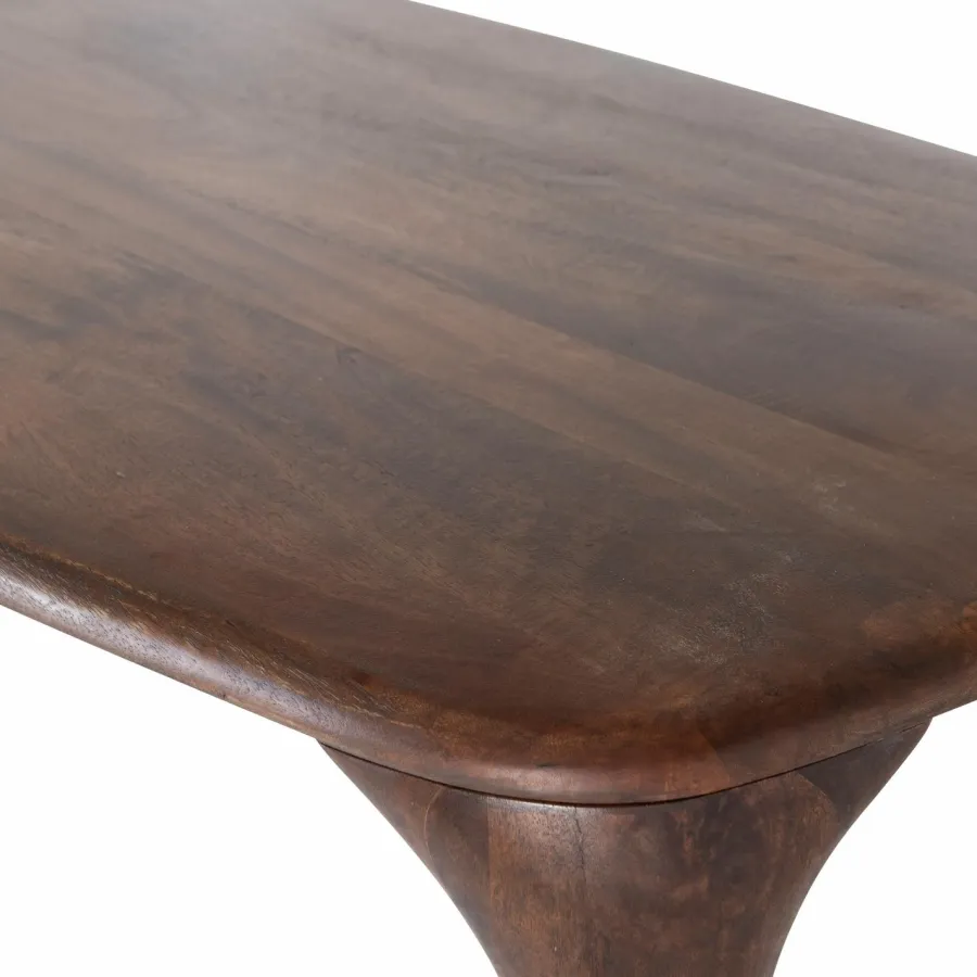 Woood Fiore Eettafel Mango Hout Donkerbruin 190x95 Cm