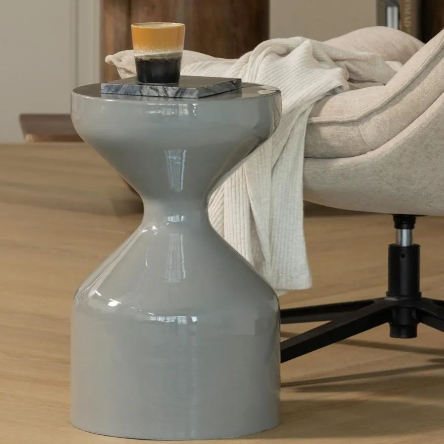 Woood Floyd bijzettafel metaal lichtgrijs Sale