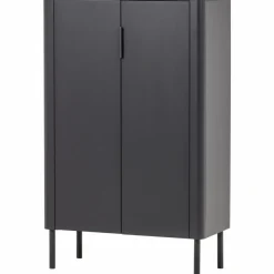 Woood Gunnar 2-Deurs Kast Grenen Matzwart [fsc] Outlet