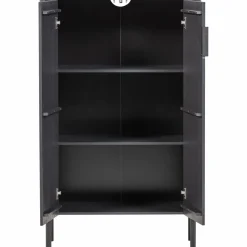 Woood Gunnar 2-Deurs Kast Grenen Matzwart [fsc] Outlet