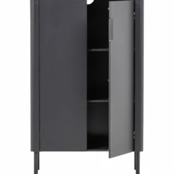 Woood Gunnar 2-Deurs Kast Grenen Matzwart [fsc] Outlet