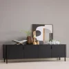 Woood Gunnar Dressoir 200 Cm Grenen Matzwart [fsc] Discount