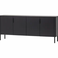 Woood Gunnar Dressoir 200 Cm Grenen Matzwart [fsc] Discount