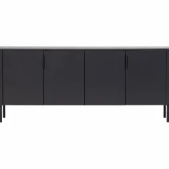 Woood Gunnar Dressoir 200 Cm Grenen Matzwart [fsc] Discount